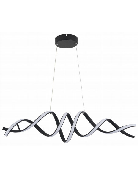 Lampa wisząca QUOTO w minimalistycznym stylu z dynamicznym wzorem spirali - nowoczesne oświetlenie do wnętrz.