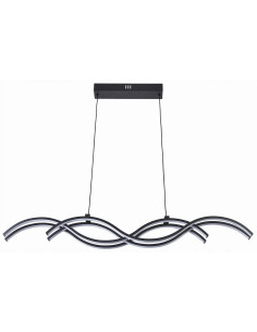 Nowoczesna lampa sufitowa ARUBA w kształcie morskich fal - czarna, 3D, idealna do salonu i sypialni 2