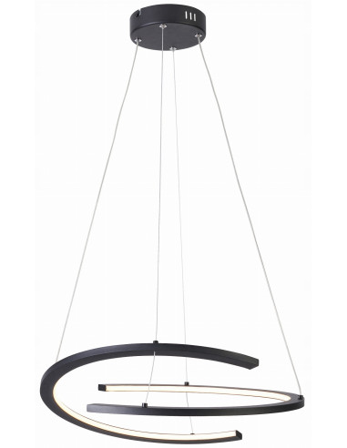 Lampa wisząca Ancor LED - nowoczesna elegancja w matowej czerni z regulacją barwy światła