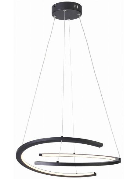 Lampa wisząca Ancor LED - nowoczesna elegancja w matowej czerni z regulacją barwy światła