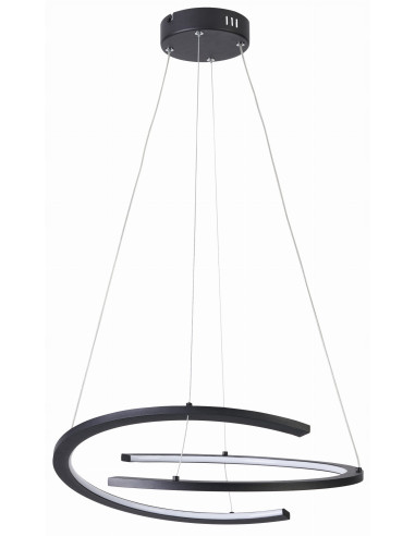 Lampa wisząca Ancor LED - nowoczesna elegancja w matowej czerni z regulacją barwy światła