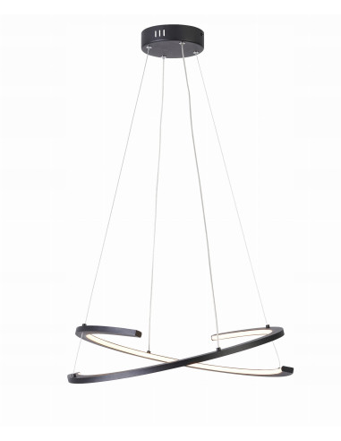Lampa wisząca Ancor LED - nowoczesna elegancja w matowej czerni z regulacją barwy światła