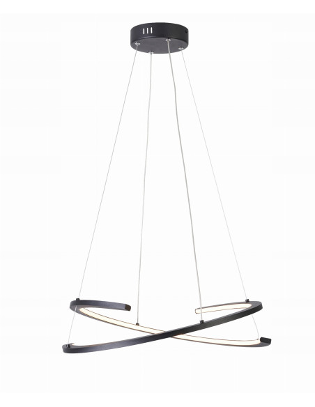 Lampa wisząca Ancor LED - nowoczesna elegancja w matowej czerni z regulacją barwy światła