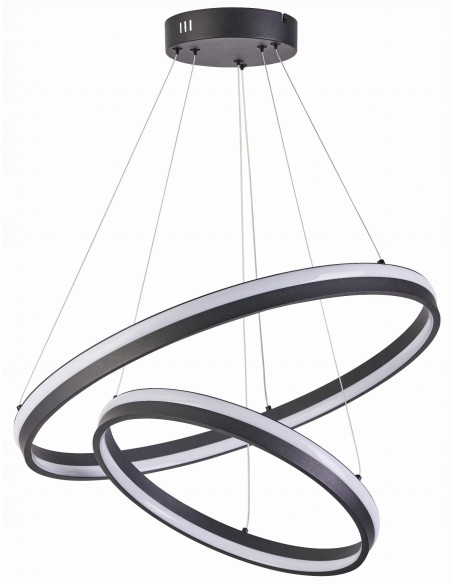 Lampa wisząca LED Proxima z regulowanymi ringami i zmienną barwą światła – elegancki design do nowoczesnych wnętrz