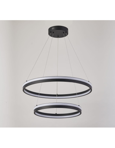 Lampa wisząca LED Proxima z regulowanymi ringami i zmienną barwą światła – elegancki design do nowoczesnych wnętrz