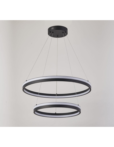 Lampa wisząca LED Proxima z regulowanymi ringami i zmienną barwą światła – elegancki design do nowoczesnych wnętrz