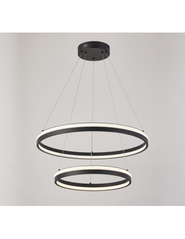 Lampa wisząca LED Proxima z regulowanymi ringami i zmienną barwą światła – elegancki design do nowoczesnych wnętrz