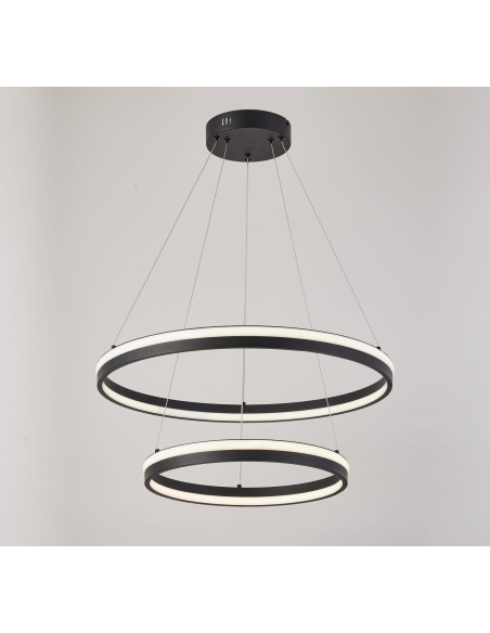 Lampa wisząca LED Proxima z regulowanymi ringami i zmienną barwą światła – elegancki design do nowoczesnych wnętrz