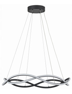 Lampa wisząca Amira LED - nowoczesny design, czarne detale, zmienna barwa światła, idealna do salonu i sypialni 2