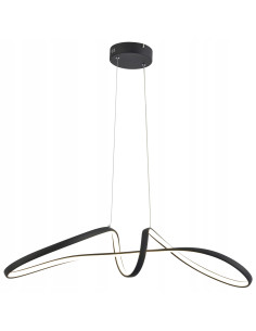 Lampa sufitowa Weva LED w kształcie zygzaka – nowoczesne oświetlenie do salonu i sypialni, czarna, 120 cm, regulowane światło.