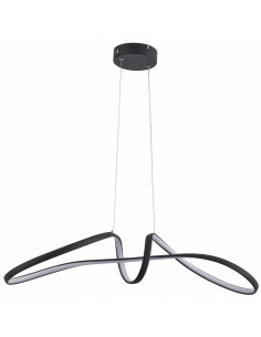 Lampa sufitowa Weva LED w kształcie zygzaka – nowoczesne oświetlenie do salonu i sypialni, czarna, 120 cm, regulowane światło. 2