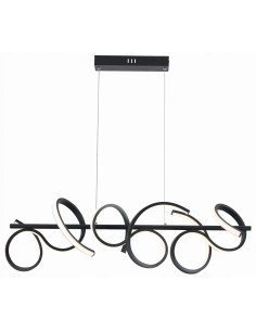 Lampa wisząca Lozanna LED - nowoczesny design dynamicznego wzoru do jadalni, salonu i biura, eleganckie oświetlenie.