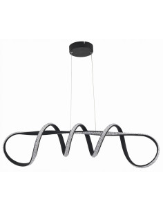 Lampa wisząca LED VESPER w nowoczesnym stylu fali, czarna, 120 cm - eleganckie oświetlenie do salonu i sypialni 2