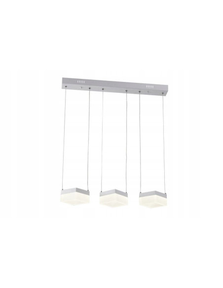 Lampa wisząca Gina LED - nowoczesny design w bieli i szarości, idealna do jadalni i nowoczesnych wnętrz.