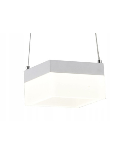 Lampa wisząca Gina LED - nowoczesny design w bieli i szarości, idealna do jadalni i nowoczesnych wnętrz.