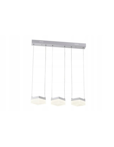 Lampa wisząca Gina LED - nowoczesny design w bieli i szarości, idealna do jadalni i nowoczesnych wnętrz.