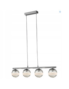 Elegancka Lampa Wisząca DREAM G9 z Metalowym Drążkiem i Szklanymi Kulami do Nowoczesnych Wnętrz