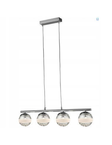 Elegancka Lampa Wisząca DREAM G9 z Metalowym Drążkiem i Szklanymi Kulami do Nowoczesnych Wnętrz