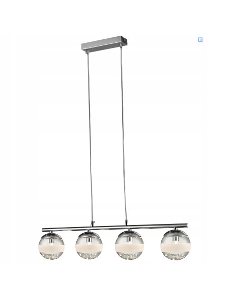 Elegancka Lampa Wisząca DREAM G9 z Metalowym Drążkiem i Szklanymi Kulami do Nowoczesnych Wnętrz