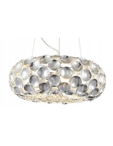 Lampa wisząca Ontario - eleganckie oświetlenie glamour w chromie i akrylu, idealne do stylowych wnętrz.