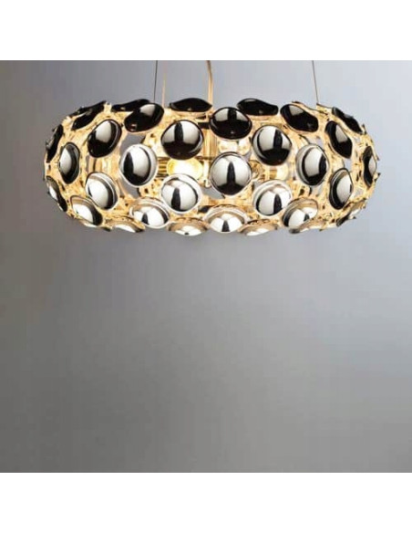 Lampa wisząca Ontario - eleganckie oświetlenie glamour w chromie i akrylu, idealne do stylowych wnętrz.