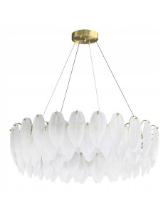 Lampa wisząca PIUMA z kryształami w kształcie piór - nowoczesna elegancja do każdego wnętrza