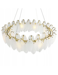 Lampa wisząca PIUMA z kryształami w kształcie piór - nowoczesna elegancja do każdego wnętrza 2