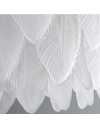 Lampa wisząca PIUMA z kryształami w kształcie piór - nowoczesna elegancja do każdego wnętrza