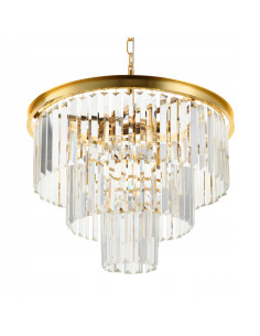 Lampa wisząca SPLENDORE z kryształami w złotym kolorze - elegancki dodatek do każdego wnętrza.