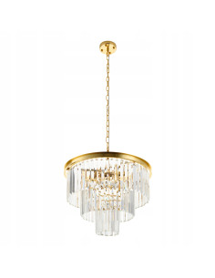 Lampa wisząca SPLENDORE z kryształami w złotym kolorze - elegancki dodatek do każdego wnętrza. 2