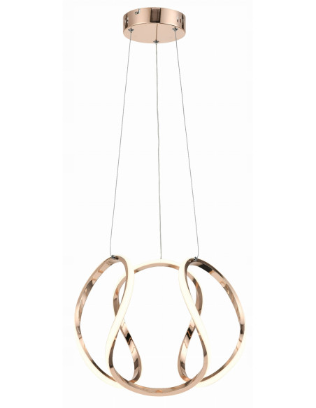 Lampa wisząca LED Clarence w złocie, nowoczesny i ściemniany element dekoracyjny do biura i salonu