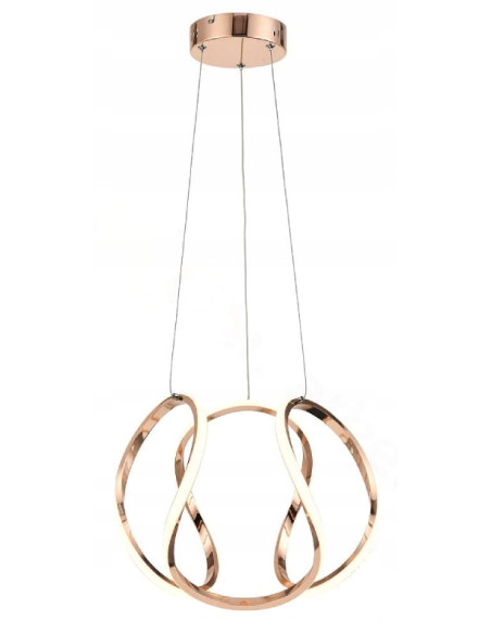 Lampa wisząca LED Clarence w złocie, nowoczesny i ściemniany element dekoracyjny do biura i salonu