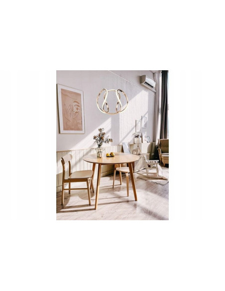 Lampa wisząca LED Clarence w złocie, nowoczesny i ściemniany element dekoracyjny do biura i salonu