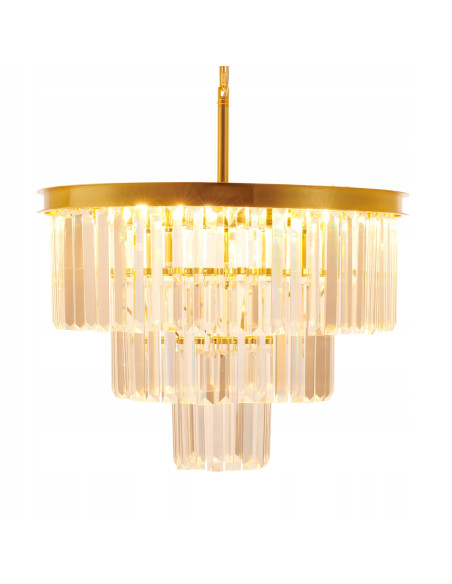 Lampa wisząca SPLENDORE z kryształami w złotym kolorze - elegancki dodatek do każdego wnętrza.