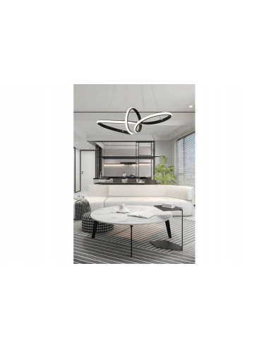 Lampa wisząca LED Adila w czerni – nowoczesna dekoracja do jadalni i biura z eleganckim designem