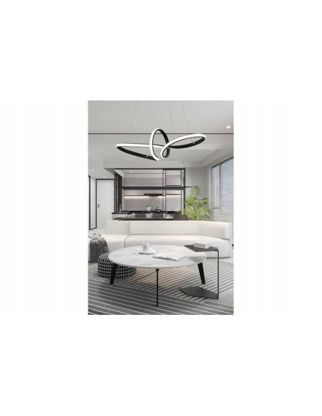Lampa wisząca LED Adila w czerni – nowoczesna dekoracja do jadalni i biura z eleganckim designem