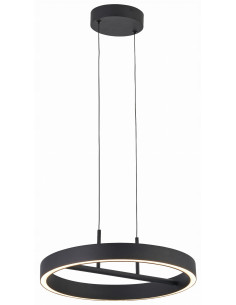 Lampa wisząca Coltrain RING LED czarna z regulacją wysokości i zmiennym kolorem światła do salonu i sypialni