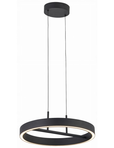 Lampa wisząca Coltrain RING LED czarna z regulacją wysokości i zmiennym kolorem światła do salonu i sypialni