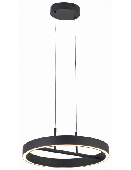 Lampa wisząca Coltrain RING LED czarna z regulacją wysokości i zmiennym kolorem światła do salonu i sypialni