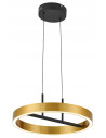 Lampa wisząca LED Ring Coltrain - złoto-czarna elegancja dla nowoczesnych wnętrz biurowych i kuchennych