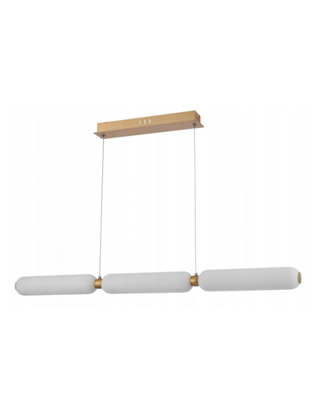 Lampa wisząca Catkin LED z metalowymi akcentami w złocie - nowoczesne oświetlenie do jadalni i salonu