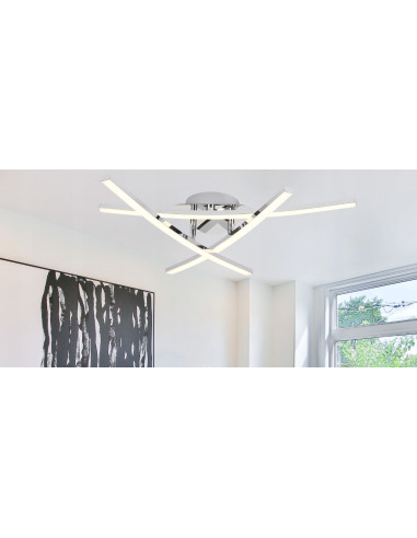 Nowoczesny reflektor sufitowy Oren z 3 punktami LED, chrom, 3200 lm – stylowe oświetlenie do każdego wnętrza