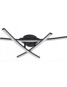 Nowoczesny plafon LED Oren w kolorze czarnym z 3 źródłami światła - eleganckie oświetlenie do każdego wnętrza. 2