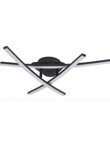 Nowoczesny plafon LED Oren w kolorze czarnym z 3 źródłami światła - eleganckie oświetlenie do każdego wnętrza.