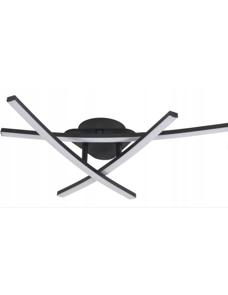 Nowoczesny plafon LED Oren w kolorze czarnym z 3 źródłami światła - eleganckie oświetlenie do każdego wnętrza.