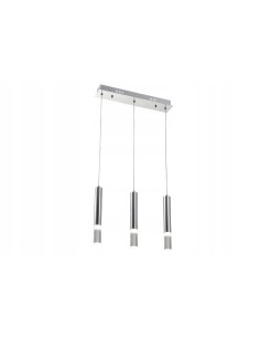 Lampa wisząca GWEN w stylu industrialnym, chromowany cylinder LED, idealna do biura, jadalni i korytarza.