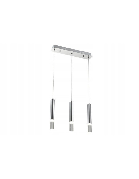 Lampa wisząca GWEN w stylu industrialnym, chromowany cylinder LED, idealna do biura, jadalni i korytarza.