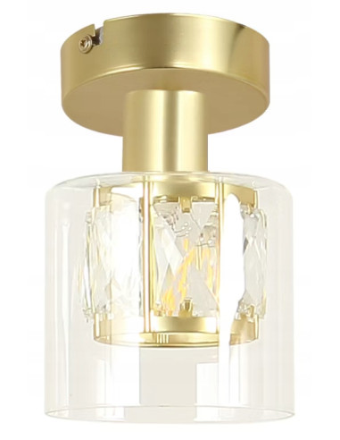 Plafon Elmo w kolorze złotym, minimalistyczny design do eleganckich wnętrz – idealny do salonu i sypialni.