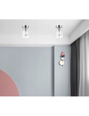 Plafon sufitowy Elmo E14 w chromie, minimalistyczny i elegancki - idealne oświetlenie do każdego wnętrza.