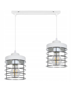 Elegancka lampa sufitowa RASTI z metalowymi kloszami w stylu modernistycznym – idealna do każdego wnętrza.